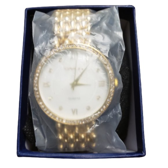 CRRJU Gold Bracelet Watch Stainless Steel Back Water Resistant (NWOT) - Picture 5 of 9